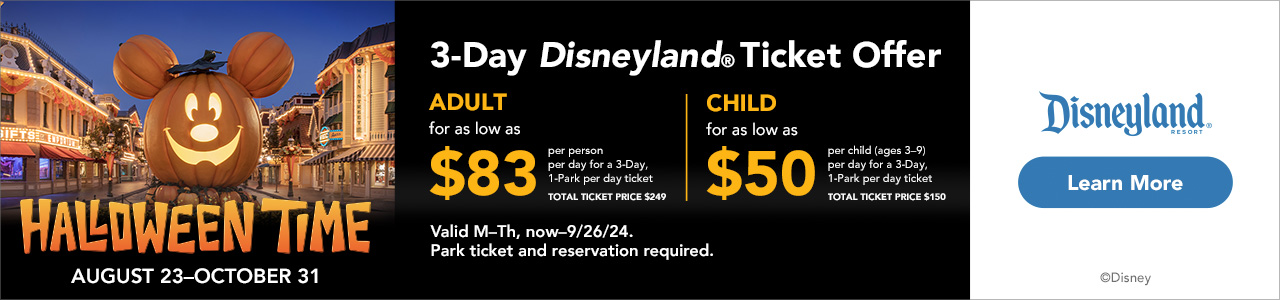 '3-day Disneyland Ticket offer