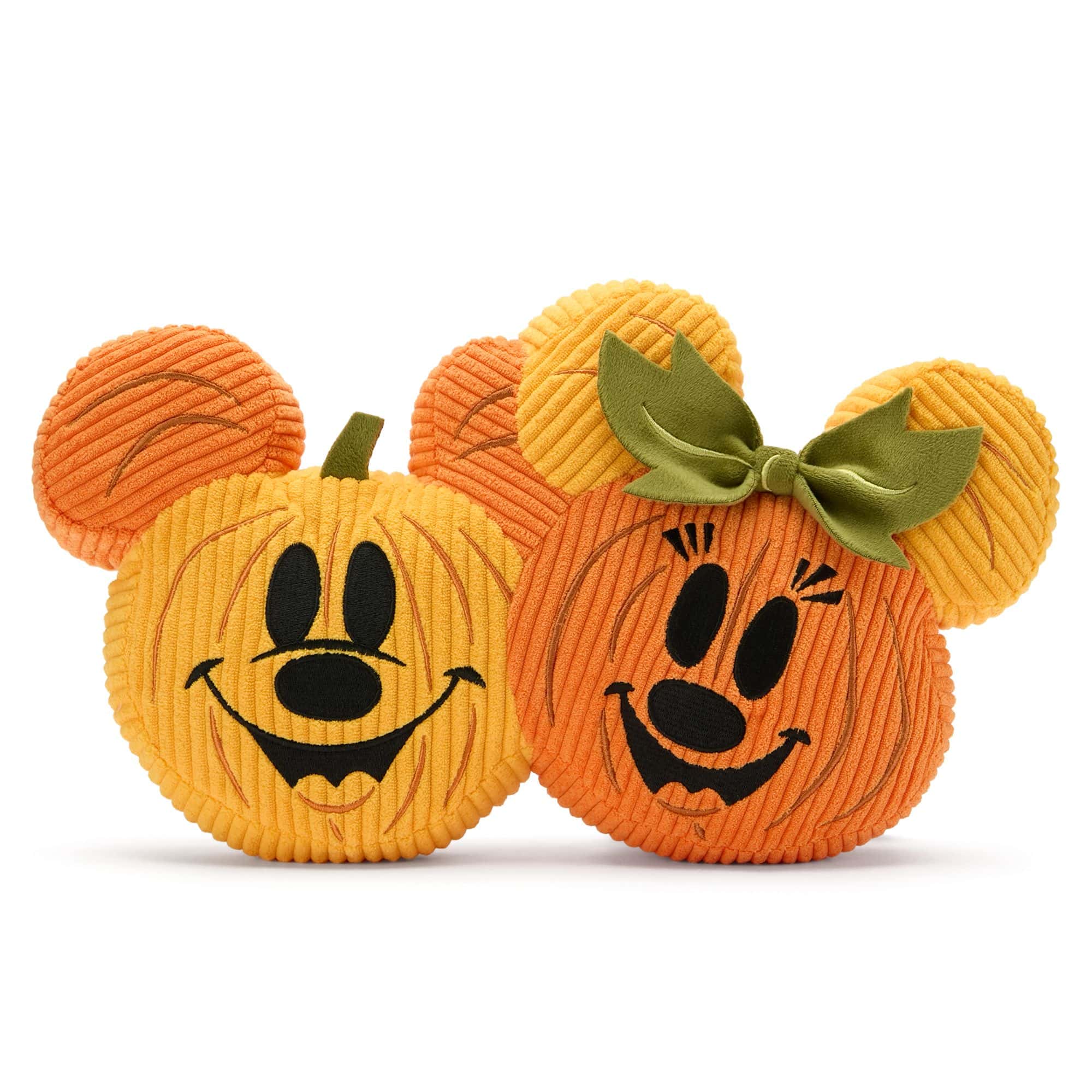 Mickey and Minnie Mouse Pumpkin Halloween Throw Pillow