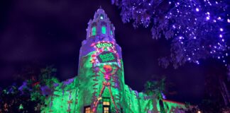 Carthay Circle Exterior at Oogie Boogie Bash