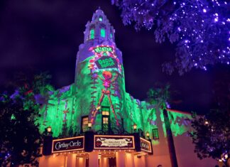 Carthay Circle Exterior at Oogie Boogie Bash