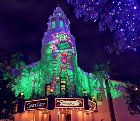 Carthay Circle Exterior at Oogie Boogie Bash