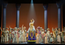 SUFFS Tour Monica Tulia Ramirez as Inez Milholland and SUFFS Company dfbb