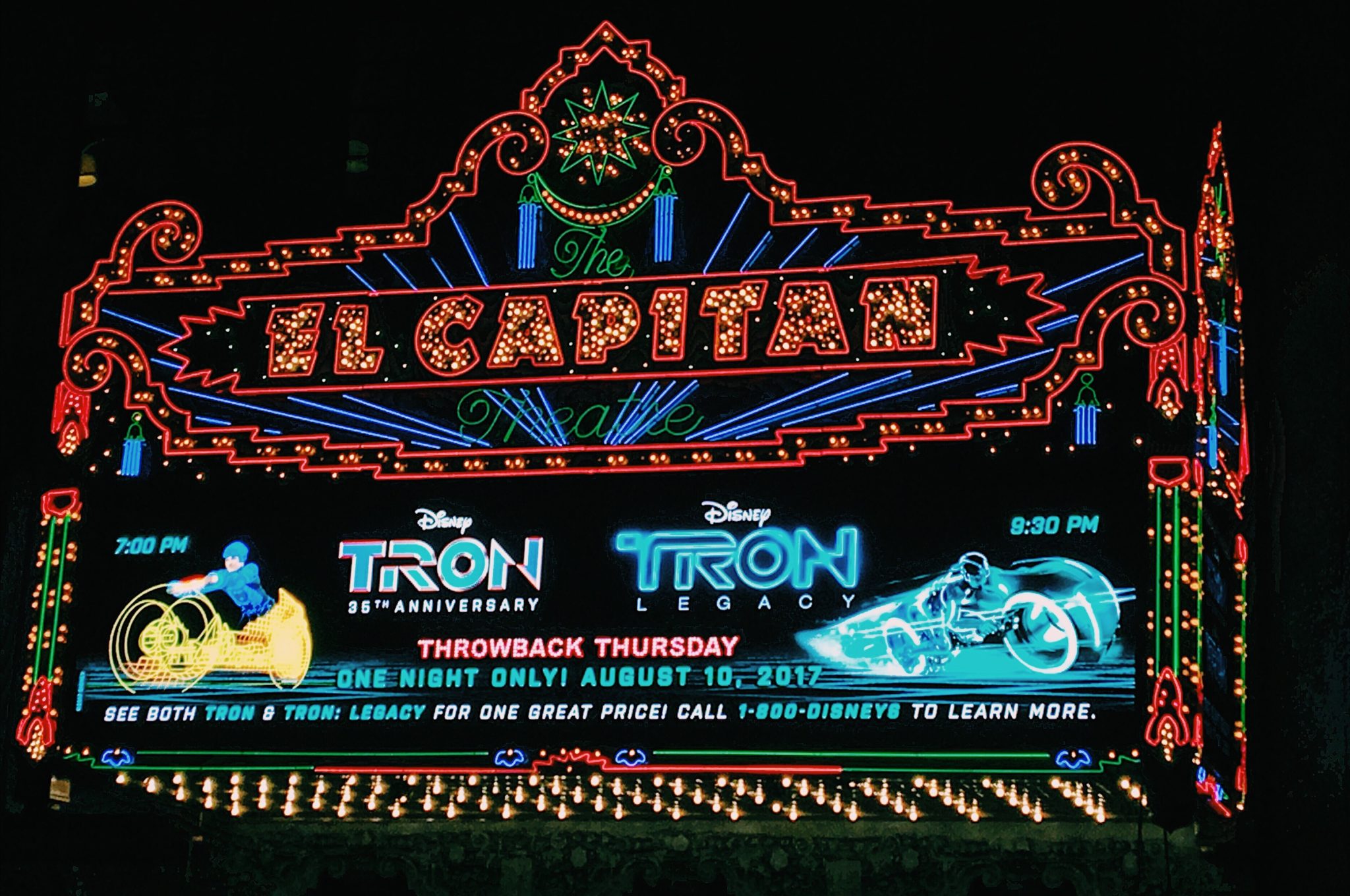 The famous El Capitan Marquee