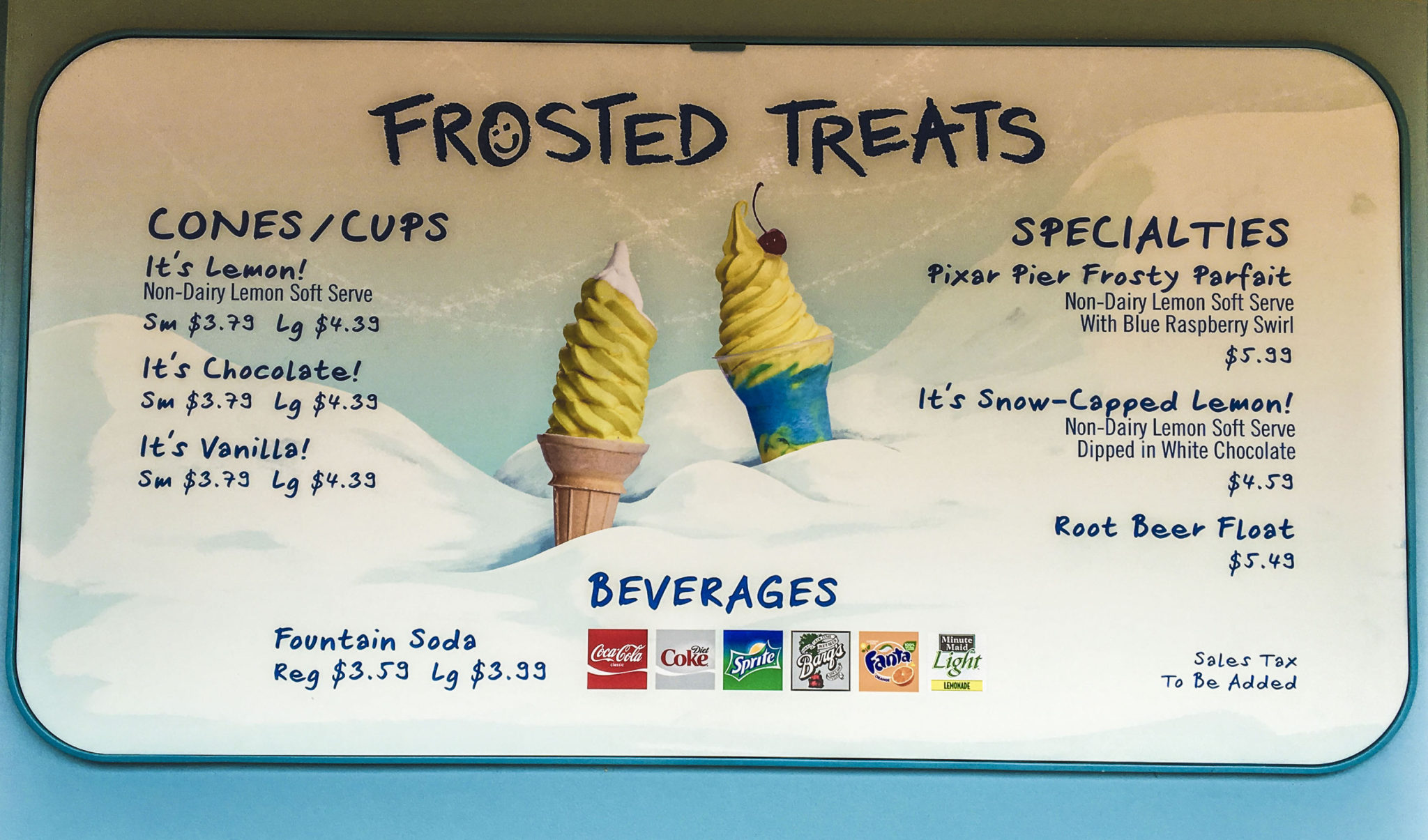 Pixar Pier Frosty Parfait/Adorable Frosted Treats is OPEN! 